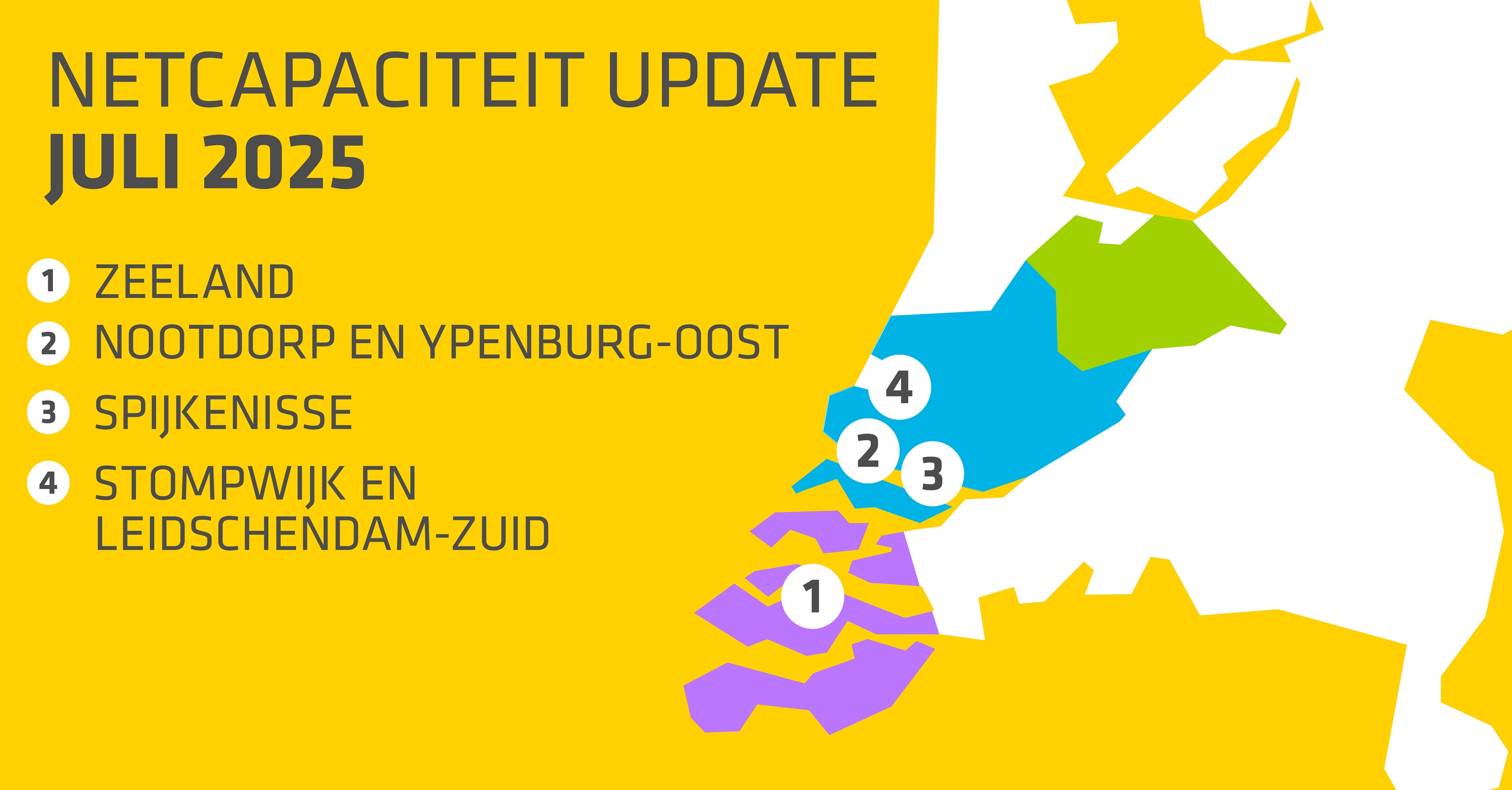 Update netcapaciteit elektriciteitsnetten Stedin juli 2025