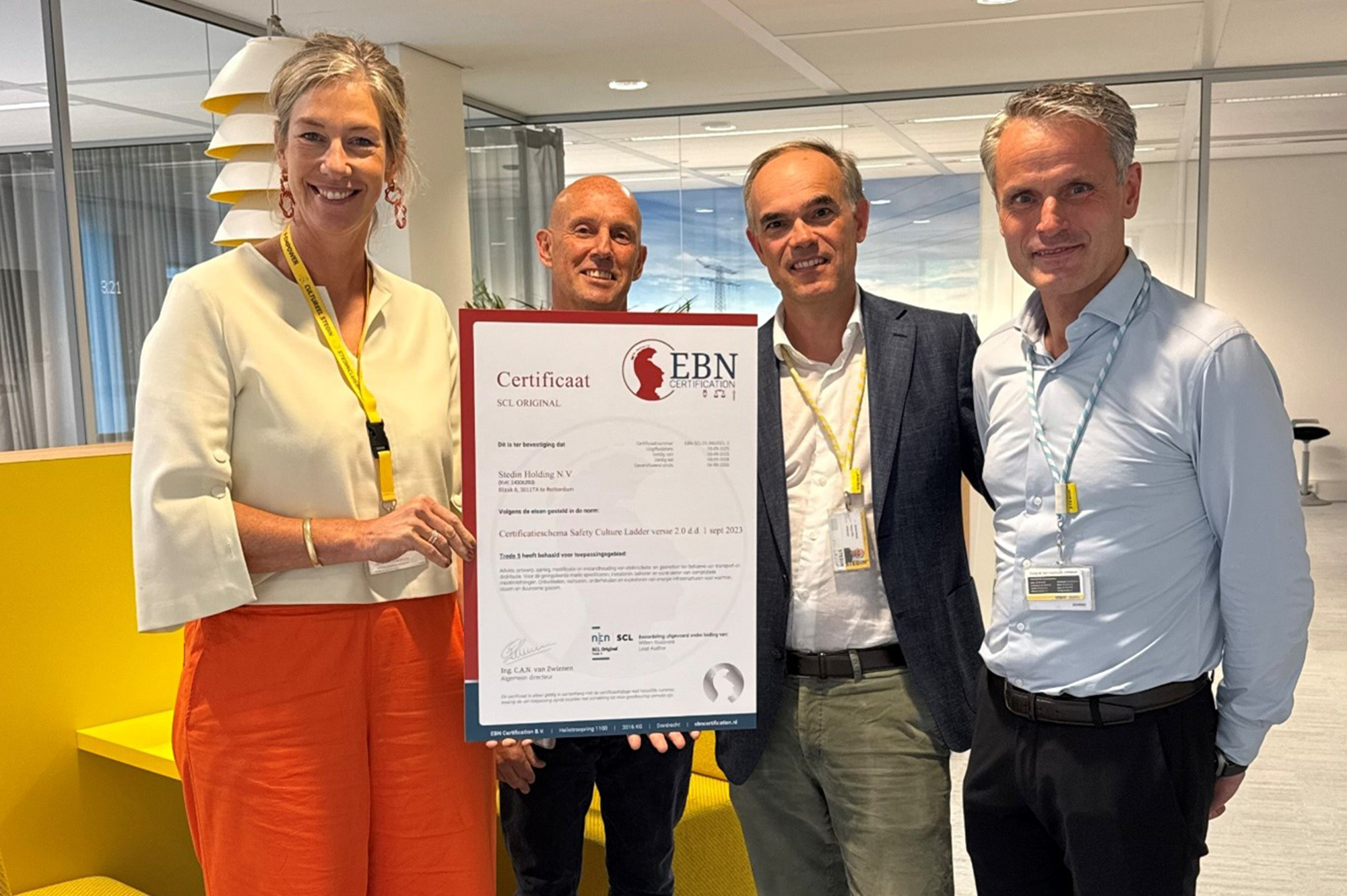 Stedin behaalt Trede 5 op de Safety Culture Ladder