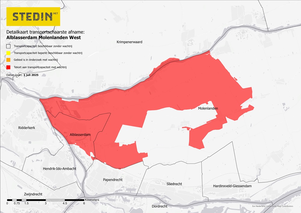 Detailkaart Alblasserdam Molenlanden West na onderzoek