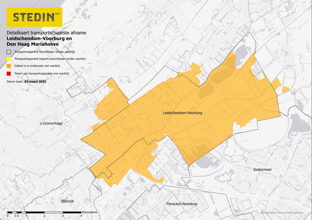 Detailkaart van Leidschendam-Voorburg en Den Haag Mariahoeve afname