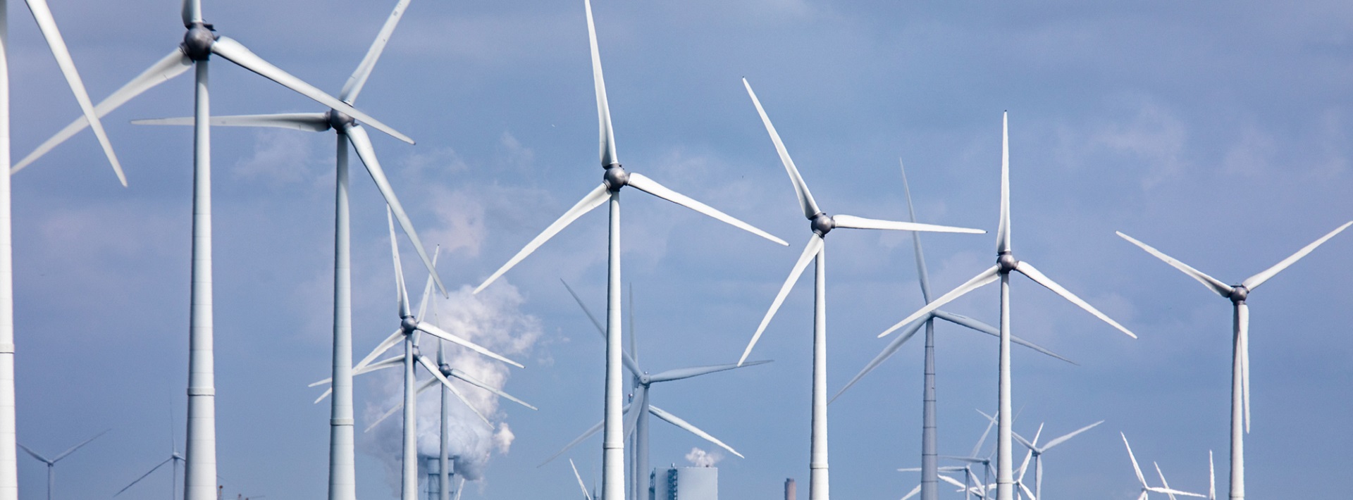 Windmolens op een rij