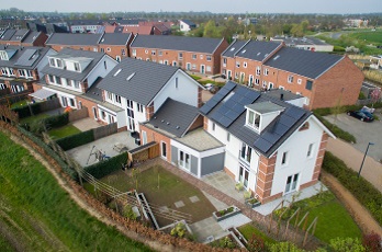 Luchtfoto van woonwijk Hoog Dalem