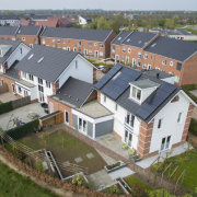Huizen met zonnepanelen