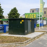 transformatorhuisje in de wijk