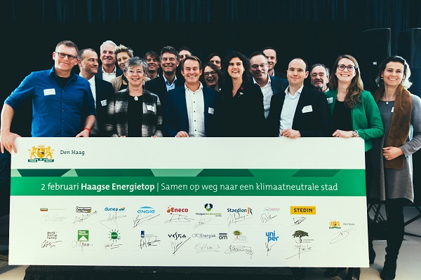 Ondertekenende partijen Haagse energietop